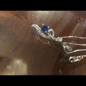 Sapphire and diamond necklace